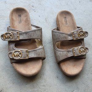 Michael Michael Kors Double Straps w/ Velcro Slide Sandals Size 3 Kids